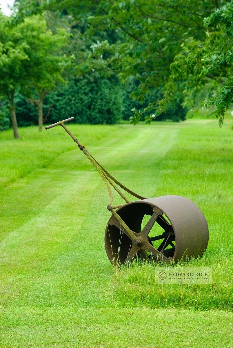 Antique cast iron garden roller